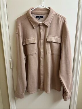 Simply Southern Outfitters Fleece Button Down Jacket Men’s L Tan